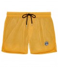 ABILIO - Short length plain yellow swim shorts