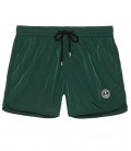ABILIO - Short length green plain swim shorts