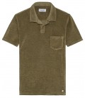 MITCH - Camisa polo terry verde cáqui