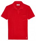 MITCH - Rotes Frottee-Poloshirt