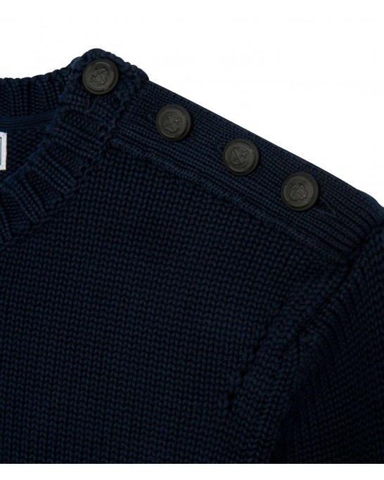 PAUL NAVY ROUND NECK SWEATER