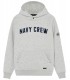 HOODED GREY BOB SWEATSHIRT NAVY CREW