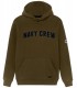 HOODED KHAKI BOB SWEATSHIRT NAVY CREW