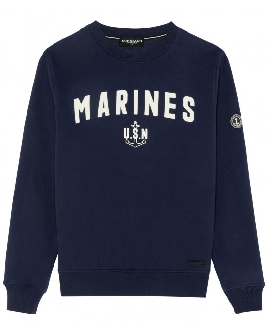 SAMY SWEATSHIRT COL ROND MARINES