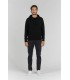 RON BLACK HOODED SWEATER