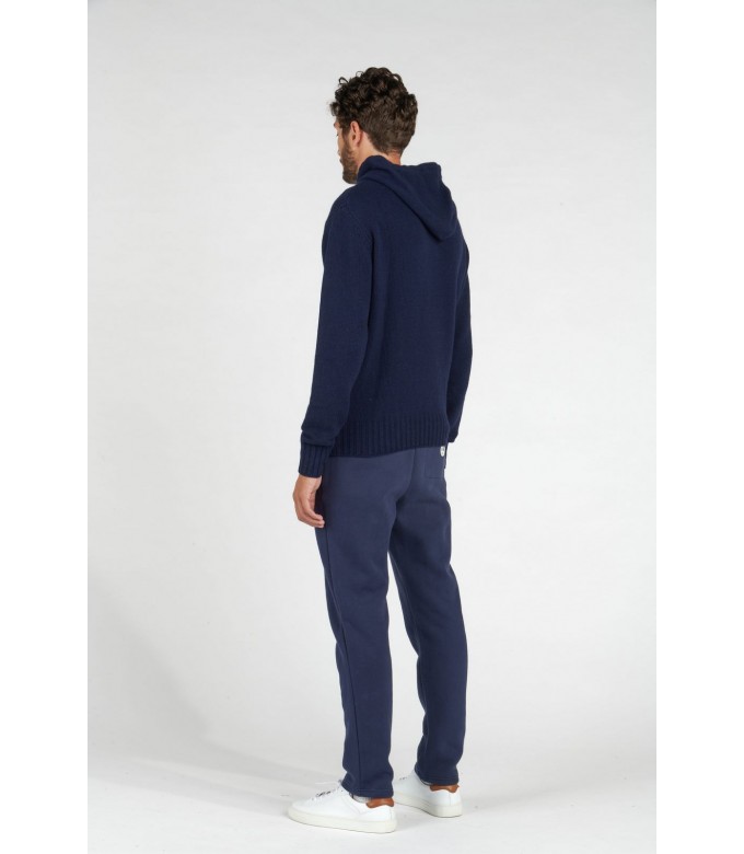 RON NAVY HOODED SWEATER