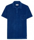 MITCH - Indigo-Frottee-Poloshirt