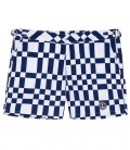 DON - Badeshorts mit Indigo-Print