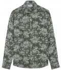 HONORE - Camisa de lino estampada con motivos florales bronze