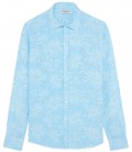 HONORE - Camisa de linho azul com estampa floral