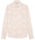 HONORE - Camisa de linho estampada com padrão floral de concha de areia