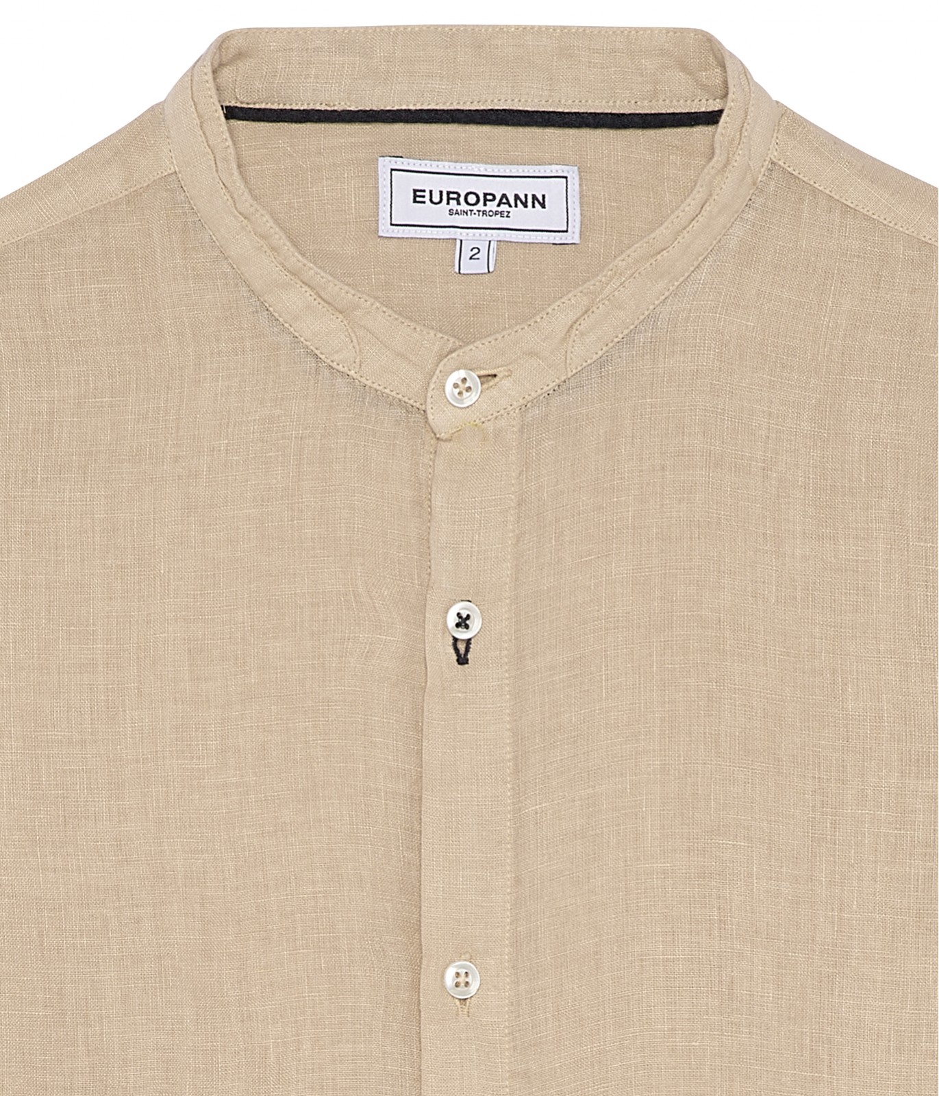 Ravin 97134 Full Buttoned Self Pattern Classic Collar Beige Shirt