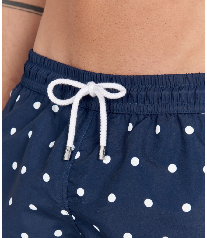 SEVILLE - Navy printed swim shorts